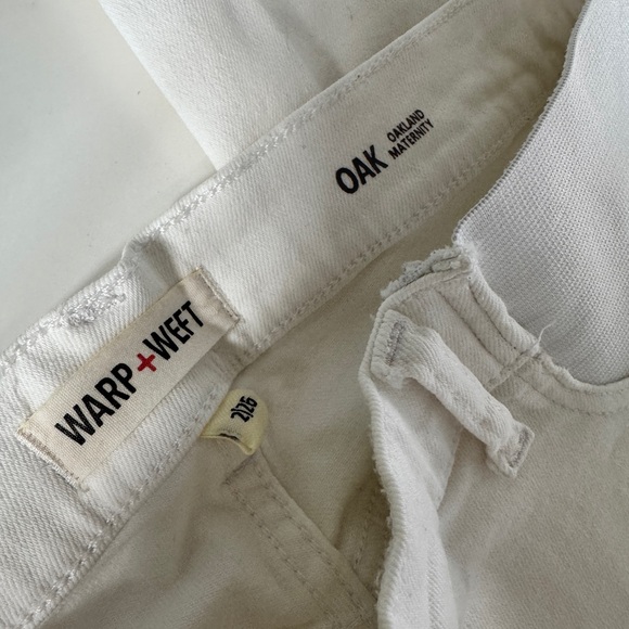 Warp + Weft Cream Maternity Denim Jeans - Picture 2 of 5